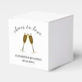 愛を祝うシャンパングラス フェイバーボックス (正面サイド)