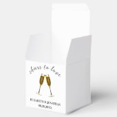 愛を祝うシャンパングラス フェイバーボックス (オープン)