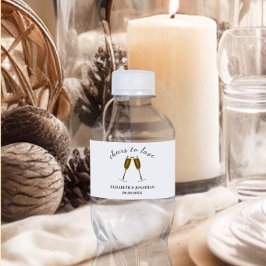 愛を祝うシャンパングラス ペットボトルラベル