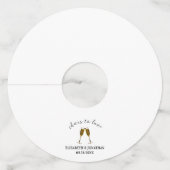 愛を祝うシャンパングラス ワイングラスタグ (正面)