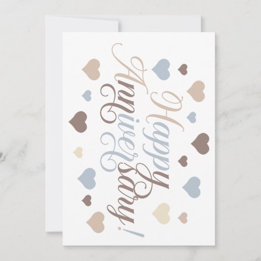 愛を祝う：おめでとうございます、記念日 招待状 (正面)