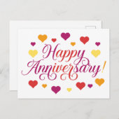 愛を祝う：おめでとう、記念日 ポストカード (正面/裏面)