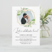 愛を祝おう！内緒の結婚式の披露宴 招待状 (スタンド正面)