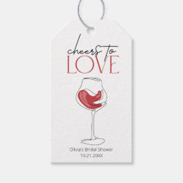 愛を祝して　| ワイン・テイスティング・ブライダルシャワー ギフトタグ
