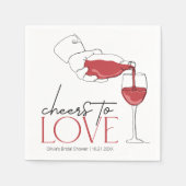 愛を祝して　| ワイン・テイスティング・ブライダルシャワー スタンダードカクテルナプキン (正面)