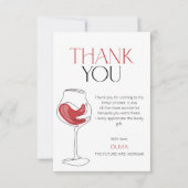 愛を祝して | ワイン テイスティング ブライダル シャワー サンキューカード (正面)