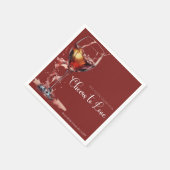 愛を祝して ワイン テイスティング ブライダル シャワー スタンダードカクテルナプキン (角)