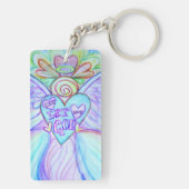 愛を神の守護天使キーチェーンに任せる キーホルダー (裏面)