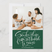 愛を私たちのバブルからあなたのグリーンフォトに送る シーズンカード (正面)