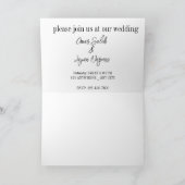 愛を称えるエレガントなウェディングカード 招待状 (内部)