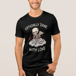 愛を終わらせたオフィシャル スケルトン・キューピッド デザイン トライブレンドTシャツ