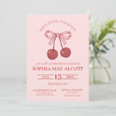 「愛を結ぶ コケッティ チェリーボウ ブライダルシャワー」 招待状 (スタンド正面)