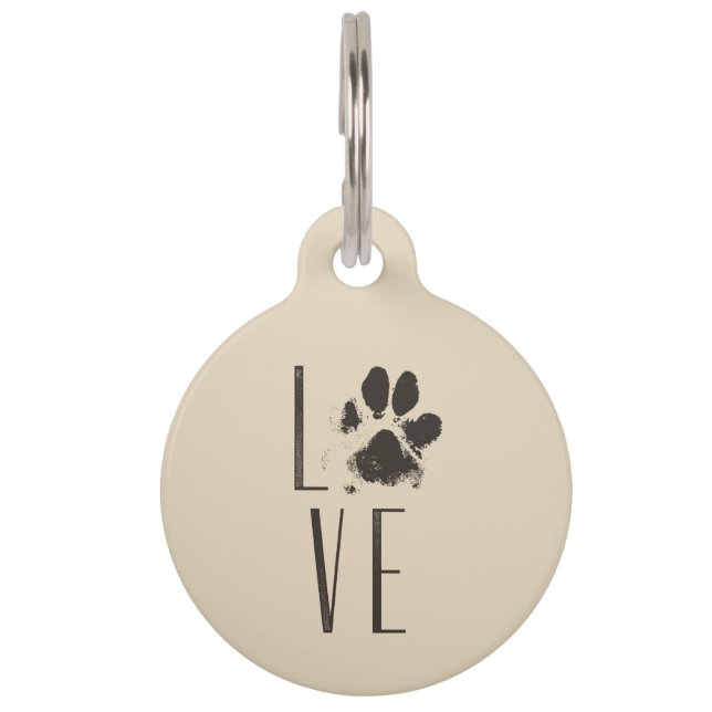 愛を綴る前足のスケッチ ペット　ネームタグ (正面)