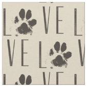 愛を綴る前足の模様 ファブリック (クローズアップ)