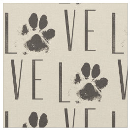 愛を綴る前足の模様 ファブリック