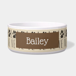 愛を綴る前足の模様 ボウル