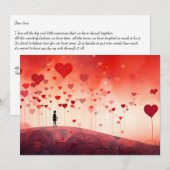 愛を綴れ：手紙を書いて - バレンタインカード シーズンカード (正面/裏面)