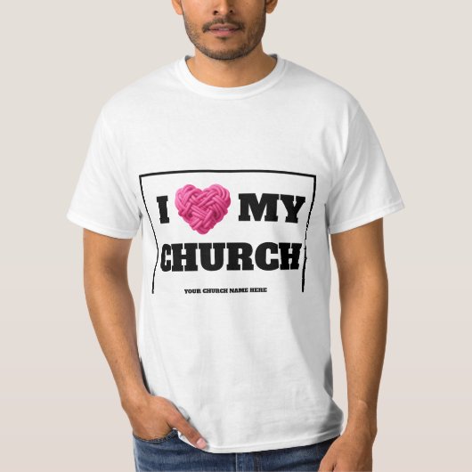 愛を織り込んだカスタム教会Tシャツ Tシャツ (正面)