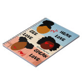 愛を聞いて下さい、愛を見て下さい、愛ノートを話して下さい ノートブック (左側)