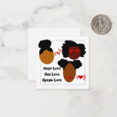 愛を聞き、愛を見て、愛を語る フラットカード ノートカード (正面/裏面インサイチュ)