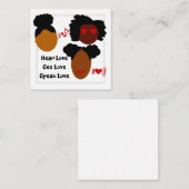 愛を聞く，愛を見る，愛のフラ話ットカード ノートカード (正面/裏面)