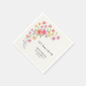 愛を育てよう ピンク オレンジ 花 結婚式 スタンダードカクテルナプキン (角)