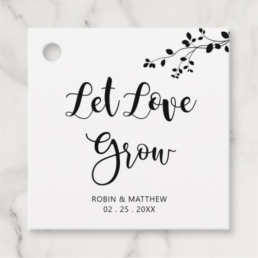 愛を育てよエレガントモダン素朴う フェイバータグ (正面)