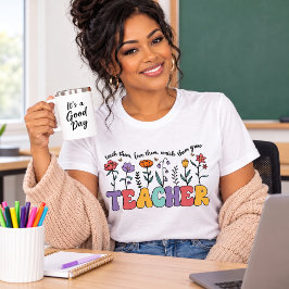 愛を育てるモチベーションワイルドフラワー Tシャツ