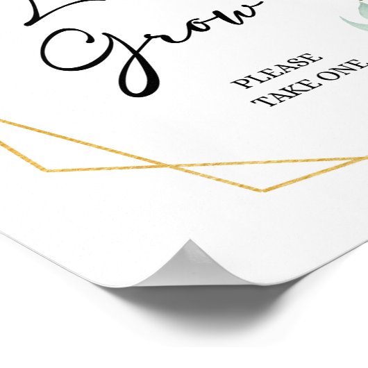 愛を育てる植物の好意のサインを一つ取りなさい ポスター (角)