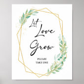 愛を育てる植物の好意のサインを一つ取りなさい ポスター (正面)
