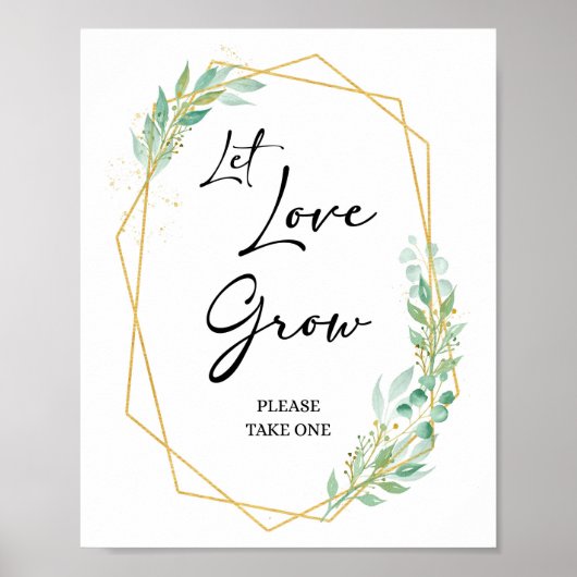 愛を育てる植物の好意のサインを一つ取りなさい ポスター (正面)