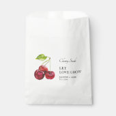 愛を育てる |さくらんぼシード結婚式の引き出物バッグ フェイバーバッグ (正面)