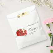 愛を育てる |ザクロ種子結婚式の引き出物バッグ フェイバーバッグ (封をした状態)