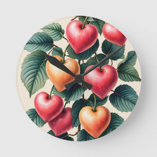 愛を育てる ラウンド壁時計 (正面)