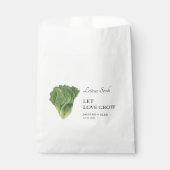 愛を育てる |レタス・シード結婚式の引き出物バッグ フェイバーバッグ (正面)