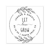 愛を育て手描き素朴の台本と枝 セルフインキングスタンプ (デザイン)