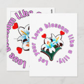 愛を花のように咲かせなさい。 ポストカード (正面/裏面)