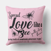愛を蜂のように広める クッション (裏面)