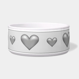 愛を表す美しい灰色のハート ボウル