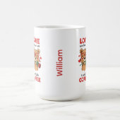 愛を表現するクマのマグカップ コーヒーマグカップ (中央)