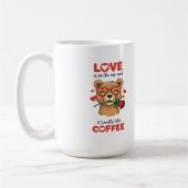 愛を表現するクマのマグカップ コーヒーマグカップ (左)