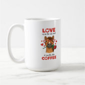 愛を表現する馬のマグカップ コーヒーマグカップ (左)