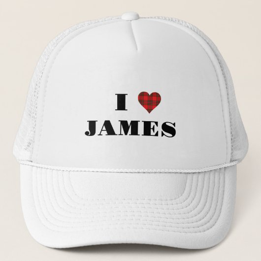 愛を見せろ!レッドプレイドハートパーソナライズされた、 キャップ (正面)