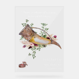 愛を誓う |エレガントバイキング結婚の歓迎 アクリルサイン