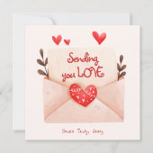 愛を贈ります バレンタインデーのグリーティング カード (正面)