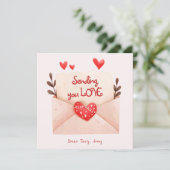 愛を贈ります バレンタインデーのグリーティング カード (スタンド正面)