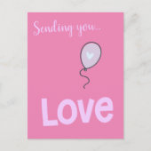 愛を贈る - かわいい風船 ポストカード (正面)