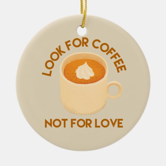愛を超えたコーヒー セラミックオーナメント (正面)
