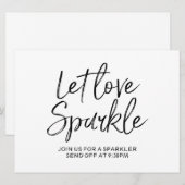 「愛を輝かせて」 ウェディングサイン | スタイリッシュレターズ 招待状 (正面/裏面)