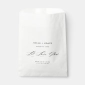 愛を輝かせる |のモダンミニマ結婚リストブラック フェイバーバッグ (正面)